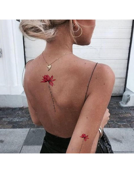 Tatuajes Temporales de Flores Ooopsi - 10 Hojas Premium Tatuajes Temporales de Flores Ooopsi - 10 Hojas Premium