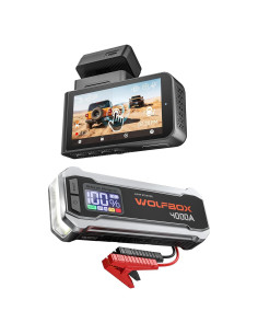 Arrancador de Batería 24000mAh WOLFBOX 4000A + Cámara X3 2.5K
