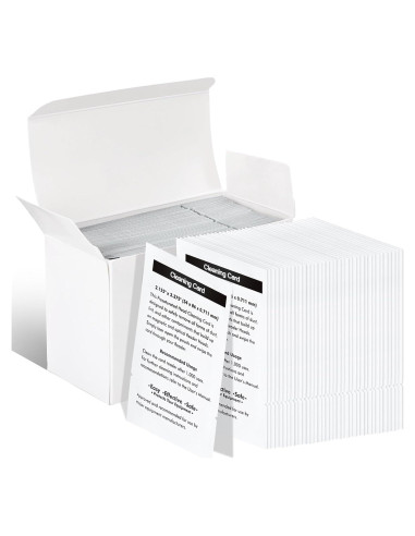 100 Tarjetas de Limpieza Doble Cara ZISDHNEO para Lectores de Tarjetas
