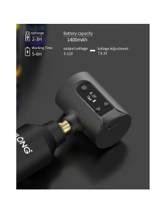Kit de Tatuaje Inalámbrico YILONG con Batería 1400 mAh y Agujas 2