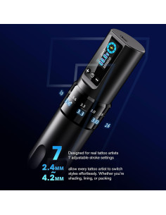 Máquina de Tatuaje Inalámbrica INKin 1600mAh Ajustable 2.2-4.2mm 2