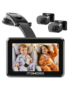 Cámara de Auto para Bebés Itomoro HD 1080P con Pantalla 5"