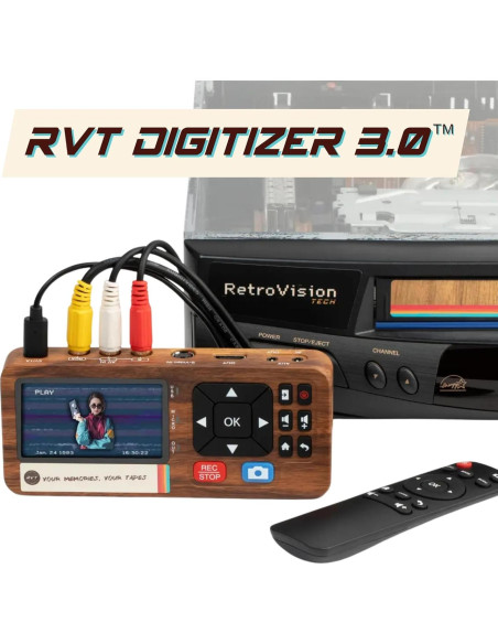 Convertidor de VHS a Digital RVT Digitizer 3.0 con USB 32GB