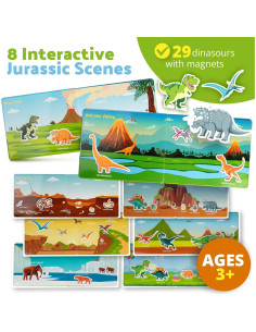 Libro de Actividades Magnético Dinosaurios Smarty Sprout 25.4x20.3cm 2