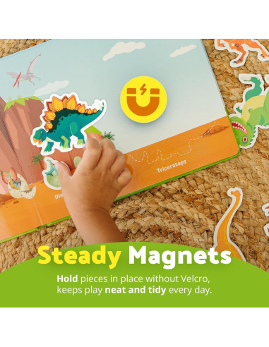 Libro de Actividades Magnético Dinosaurios Smarty Sprout 25.4x20.3cm