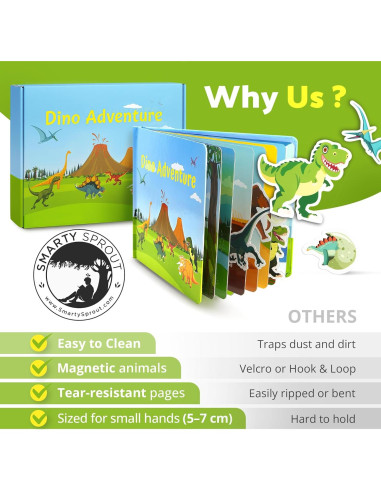 Libro de Actividades Magnético Dinosaurios Smarty Sprout 25.4x20.3cm