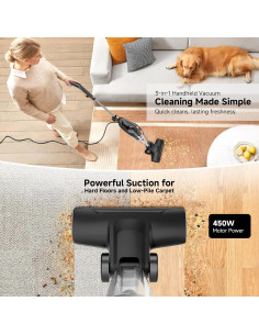 Aspiradora de Varilla con Cable Fenhua T18 450W 5m Potente 2