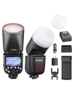 Flash Godox V1-C U para Canon, 76Ws, TTL, Accesorios