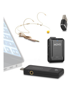 Micrófono Inalámbrico USB-C Movo WMX-1-UH para PC y Smartphones