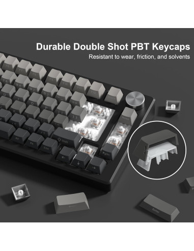 Juego de Teclas Dagaladoo PBT 136 Teclas Gris Retroiluminadas