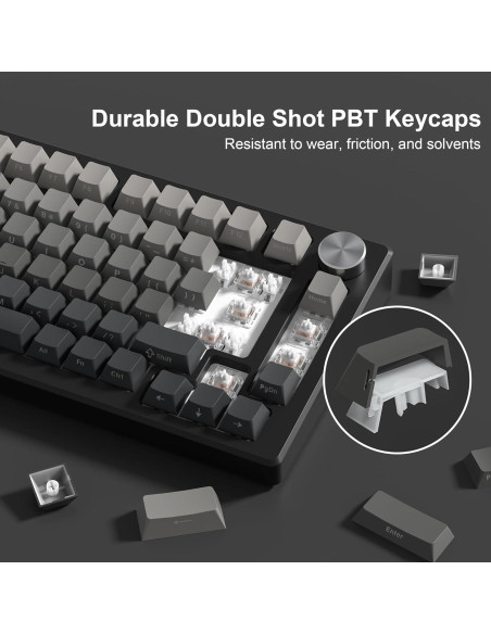 Juego de Teclas Dagaladoo PBT 136 Teclas Gris Retroiluminadas