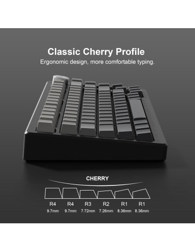 Juego de Teclas Dagaladoo PBT 136 Teclas Gris Retroiluminadas