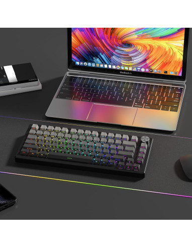 Juego de Teclas Dagaladoo PBT 136 Teclas Gris Retroiluminadas