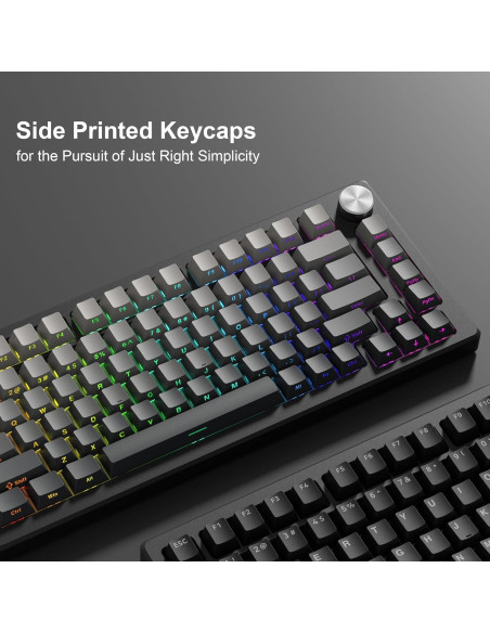 Juego de Teclas Dagaladoo PBT 136 Teclas Gris Retroiluminadas