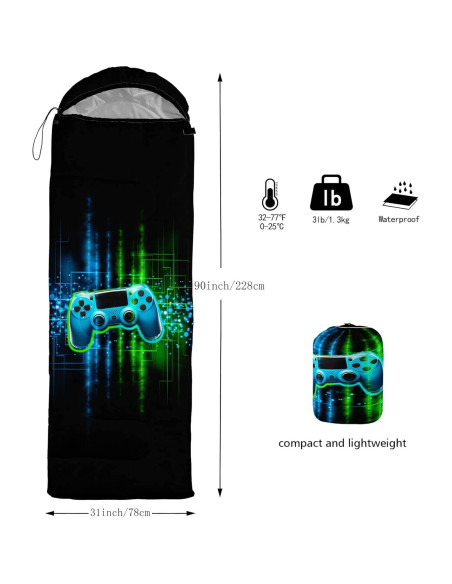 Saco de dormir Datura Home para niños 230x80 cm - Ligero y cálido