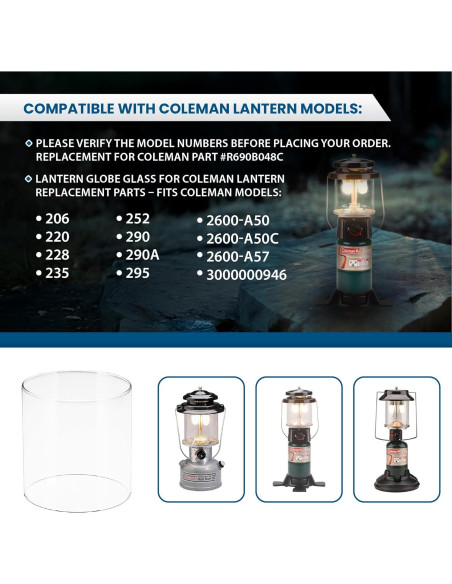 Globo de Linterna Claro American Mantle CLG8500 12.5cm