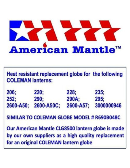 Globo de Linterna Claro American Mantle CLG8500 12.5cm
