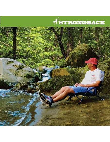 Silla de Playa Plegable STRONGBACK Reclinable con Soporte Lumbar