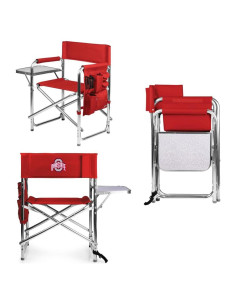 Silla Deportiva Plegable PICNIC TIME con Mesa Lateral - NCAA Ohio State