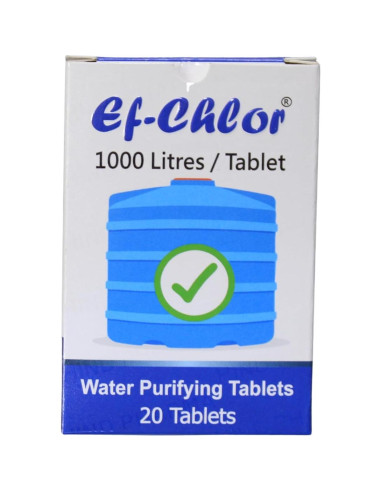 Tabletas Purificadoras de Agua HIND PHARMA 20 Unidades 4g