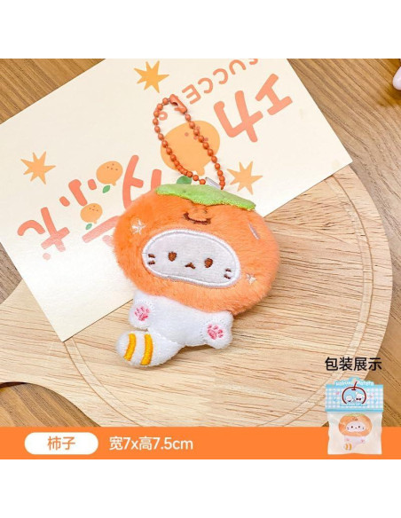 4 Llavero Suave de Peluche Gato Taiyaki y Animales