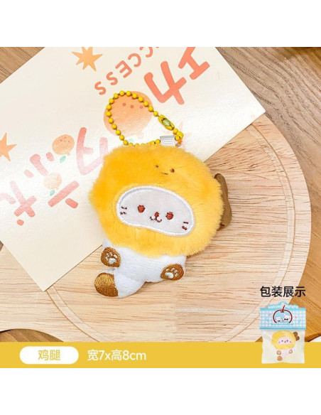 4 Llavero Suave de Peluche Gato Taiyaki y Animales