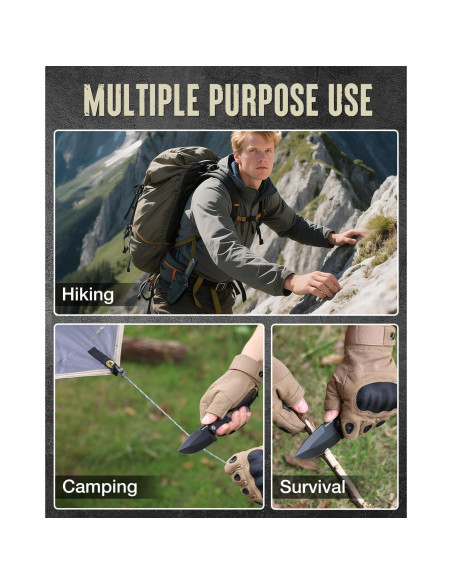 Cuchillo de hoja fija Mossy Oak 20.32 cm con funda Kydex