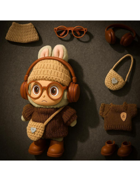 Conjunto de Ropa de Muñeca 17cm AERHENM - 6 Piezas Kawaii