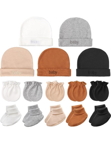 Conjunto de Gorro, Manoplas y Calcetines BQUBO 0-6 Meses