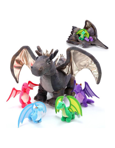 Juguetes de Peluche Dragón HyDren 5 Pcs 40 cm y 10 cm