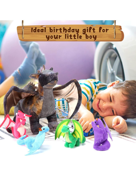 Juguetes de Peluche Dragón HyDren 5 Pcs 40 cm y 10 cm