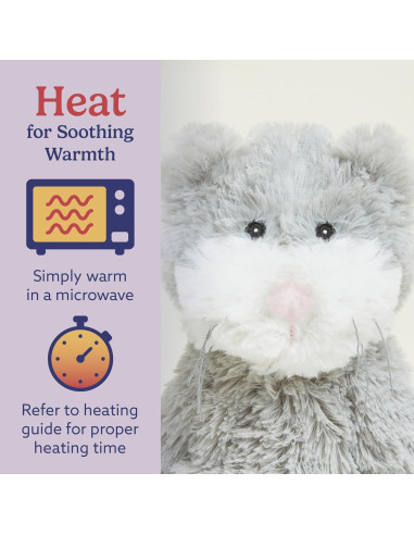 Warmies Gato Peluche Calentable 33 cm - Juguete Seguro para Niños