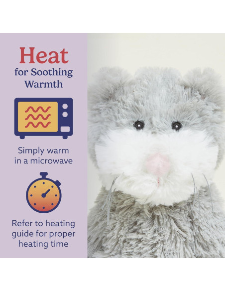 Warmies Gato Peluche Calentable 33 cm - Juguete Seguro para Niños