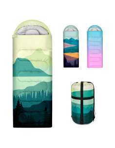 Saco de dormir adulto 3 temporadas Stadupimry impermeable verde