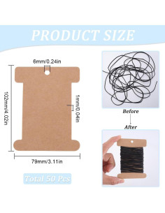 Bobinas de Cartón SUNNYCLUE 50 Pcs para Manualidades DIY 2