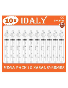 Pack 10 Jeringas Nasales Reutilizables CLOVALE 10 ml