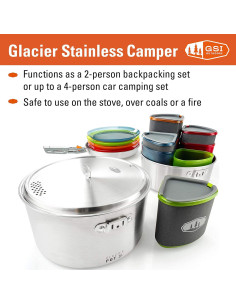 Set de Utensilios y Vajilla Plegable GSI Outdoors para 4 Personas 2