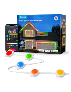 Luces LED Inteligentes Govee 50FT RGBIC para Exterior IP65