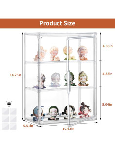 Estuche de exhibición acrílico Attelite 3 niveles 27x14cm 2