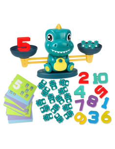 Juguete Educativo de Equilibrio Matemático Dinosaurios - 30 Tarjetas