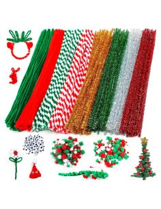 Juego de Manualidades Navidad CVNDKN 700 Pcs Limpiapipas DIY