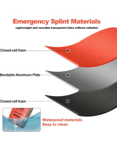 Férula de Primeros Auxilios AID MATE 91.4 cm Naranja-Gris 2
