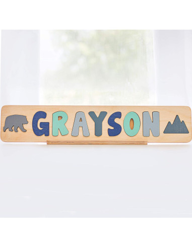 Rompecabezas de Nombre Personalizado de Madera Bloom Owl 25.4-76.2 cm