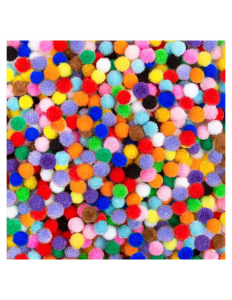 2000 Pompones Multicolor 1cm Acerich para Manualidades DIY