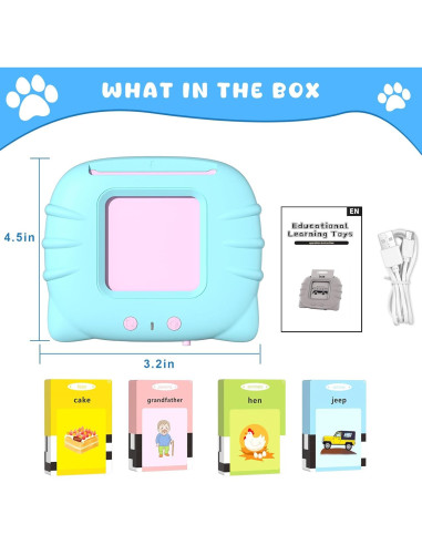 Tarjetas de Flash Educativas You Mei Sheng - 224 Palabras para Niños 1-6 Años - Juguete Sensorial Montessori