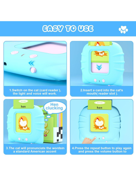 Tarjetas de Flash Educativas You Mei Sheng - 224 Palabras para Niños 1-6 Años - Juguete Sensorial Montessori