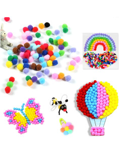 2000 Pompones Multicolor 1cm Acerich para Manualidades DIY 2
