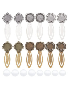 Kit de Colgantes de Marcador NBEADS 24 Pcs 3 Estilos 2 Colores