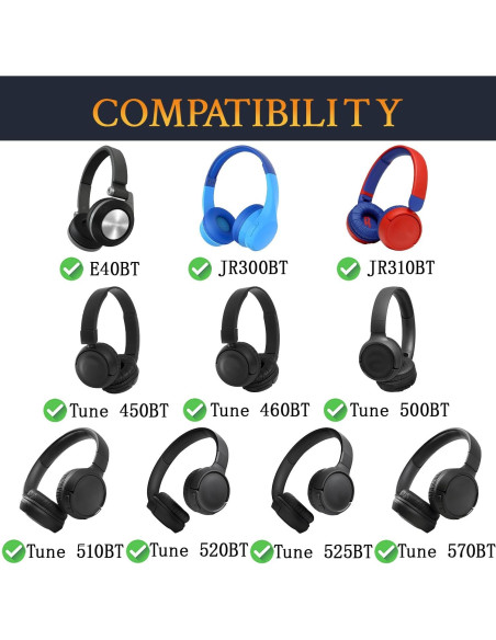 Almohadillas de Gel Refrigerante SOULWIT para Auriculares JBL - Negro