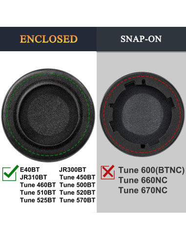 Almohadillas de Gel Refrigerante SOULWIT para Auriculares JBL - Negro